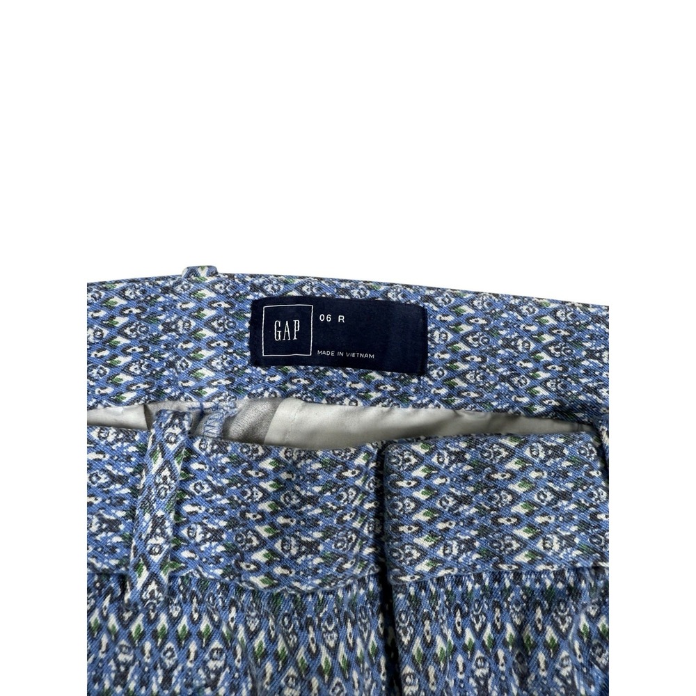 Gap Women Blue Casual Pants Skinny 06 Regular Multicolor Work Boho Slacks - Picture 3 of 5